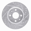 DFC 92-96 Dodge Colt Rear Right Drilled & Slotted Silver Brake Rotor