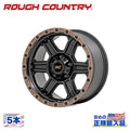 Rough Country Rough Country 79 Series Wheel One-Piece Semi Gloss Black w Bronze Ring 18x9 6x135 0mm 79180917A