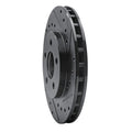 R1 84-95 Chrysler Town & Country Front Right Drilled & Slotted Black Brake Rotor
