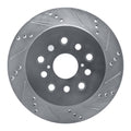 R1 Concepts Brake Rotor Drilled and Slotted Silver Fits Lexus LS430