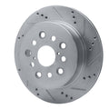 R1 Concepts Brake Rotor Drilled and Slotted Silver Fits Lexus LS430