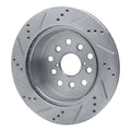 R1 Concepts Brake Rotor Drilled and Slotted Silver Fits Lexus LS430