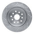 R1 Concepts Brake Rotor Drilled and Slotted Silver Fits Lexus LS430