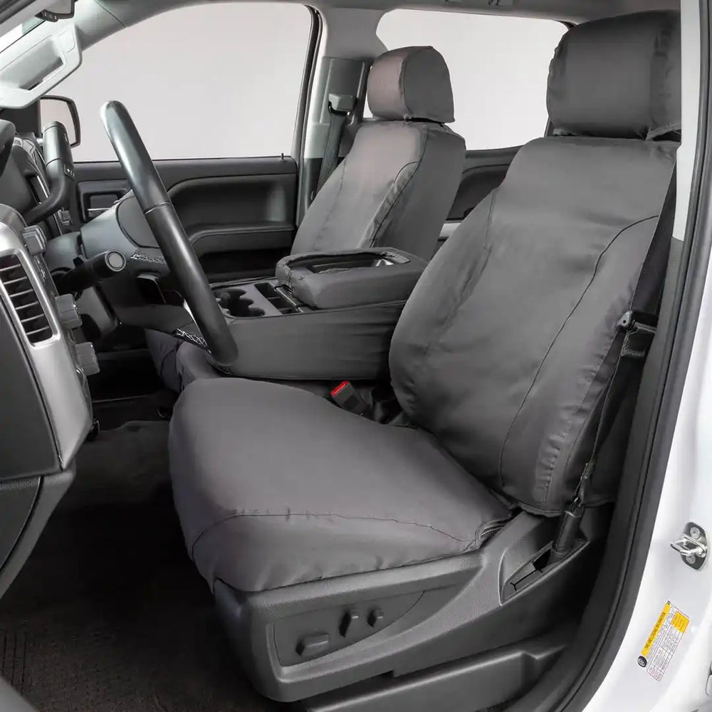 2121 PASSPORT POLYCOTTON SEATSAVER CUSTOM FRONT ROW SEAT COVERS GREY