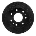 R1 09-09 Ford F-150 RWD Front Right Drilled & Slotted Black Brake Rotor