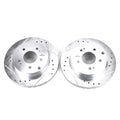 Power Stop 06-12 Mitsubishi Eclipse Rear Evolution Drilled & Slotted Rotors - Pair