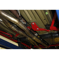 BMR 05-14 S197 Mustang Rear Tunnel Brace w/ Rear Driveshaft Safety Loop - Red