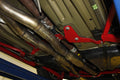 BMR 05-14 S197 Mustang Rear Tunnel Brace w/ Rear Driveshaft Safety Loop - Red