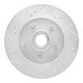 R1 83-92 Chevrolet G20 Front Left Drilled & Slotted Silver Brake Rotor