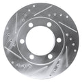 DFC 71-91 Chevrolet K10 Pickup Front Left Drilled & Slotted Silver Brake Rotor