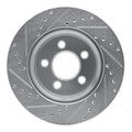 R1 Concepts Brake Rotor Drilled and Slotted Silver Fits Dodge Nitro
