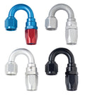 Fragola -16AN x 150 Degree Power Flow Hose End - Blue/Red