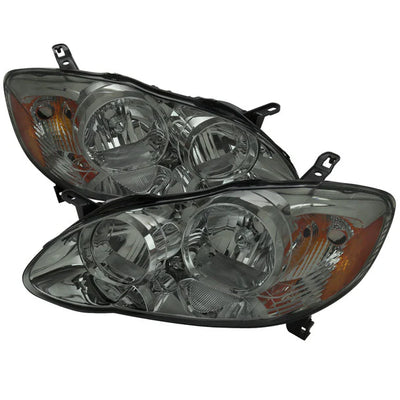HEADLIGHTS CHROME HOUSING LIGHT SMOKED LENS