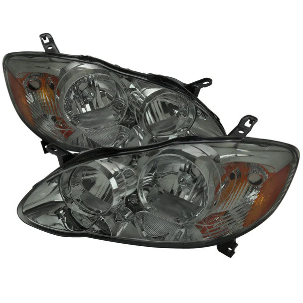 HEADLIGHTS CHROME HOUSING LIGHT SMOKED LENS