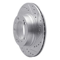 R1 Concepts Brake Rotor Drilled and Slotted Silver Fits Porsche Boxster