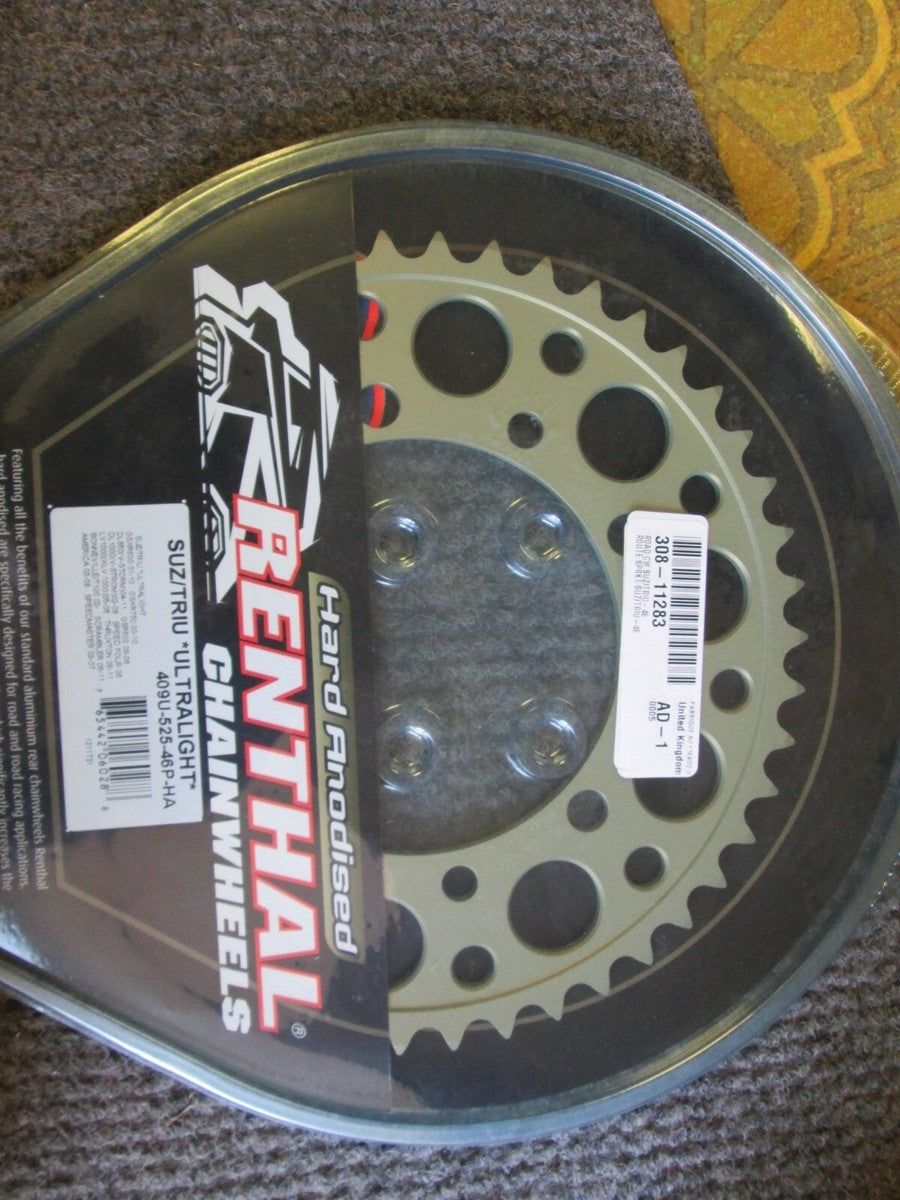 Renthal 06-10 Suz GSX-R600/02-15 Tri Bonneville/Scrambler/Thruxton Rear Sprocket - HA 525-46P Teeth
