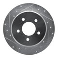 DFC 97-07 Chrysler Town & Country Rear Left Drilled & Slotted Silver Brake Rotor