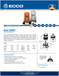 LED BEACON: MEDIUM PROFILE 1280VDC PULSE8 FLASH 1/2IN MALE PIPE MOUNT CLEAR