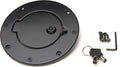 Billet Style Locking Fuel Door Cover for 1997-2006 Jeep Wrangler TJ, Black Rampage