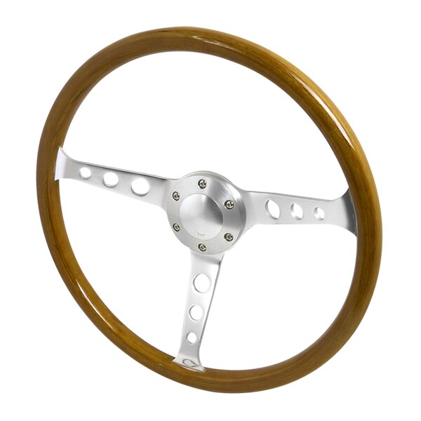 360MM WOODEN STEERING WHEEL