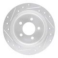 R1 Concepts Brake Rotor Drilled and Slotted Silver Fits Ford Explorer