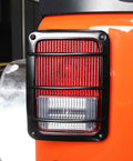 Kentrol 07-18 Jeep Wrangler JK Taillight Guard Pair - Powdercoat Black