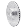 R1 Concepts Brake Rotor Drilled and Slotted Silver Fits Saab 9-2X