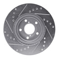 R1 Concepts Brake Rotor Drilled and Slotted Silver Fits Saab 9-2X