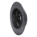 R1 99-11 Acura TL Rear Right Drilled & Slotted Black Brake Rotor