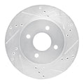 R1 11-25 Nissan Versa Note Front Drilled Black Brake Rotor