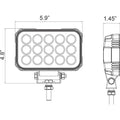 ULTRA BRIGHT 6 INCH WIDE RECTANGULAR CLEAR LED SPOT LIGHT