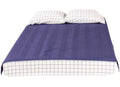 THOMAS PAYNE MICROFIBER 3IN1 TUCKED IN BEDCOVER SETNARROW KINGNAVY CHECKERED