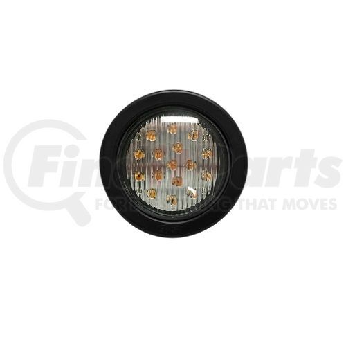 DIRECTIONAL LED: ROUND GROMMET MOUNT 12VDC 8 FLASH PATTERNS W/ PLUG CLEAR