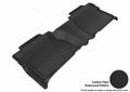 3D MAXpider 2007-2013 Toyota Tundra Double Cab Kagu 2nd Row Floormats - Black