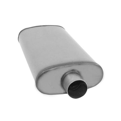 MUFFLER CHERRY BOMB SALUTE STAINLESS STEEL LG. OVALC/D 28IN OAL 3IN2.50IN(2)