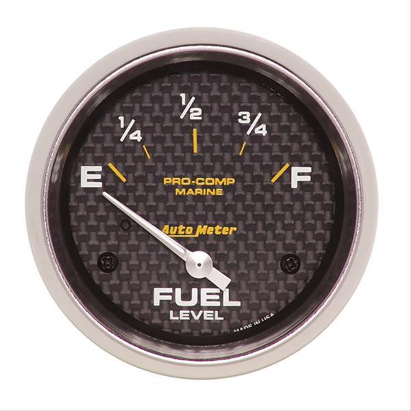 GAUGE FUEL LEVEL 2 5/8IN 240E TO 33F ELEC MARINE CARBON FIBER