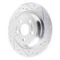 DFC 22-25 Ford Maverick Rear Right Drilled & Slotted Silver Brake Rotor