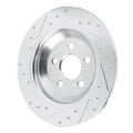 DFC 22-25 Ford Maverick Rear Right Drilled & Slotted Silver Brake Rotor