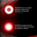 XK Glow Motorcycle Rear LED Turn Signal Kit - Bullet Style Clear Lenses
