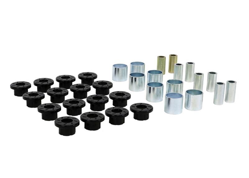 Control arm - upper and lower bushing 16 Bushings 8 Shells 8 Tubes Grease