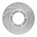 R1 89-08 Toyota Hilux (Mexico) Front Right Drilled & Slotted Silver Brake Rotor