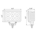 LIGHT,FLOOD,12-24 VDC,6 LED,CLEAR,