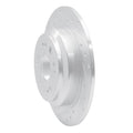 R1 10-15 Honda Crosstour Rear Left Drilled & Slotted Silver Brake Rotor