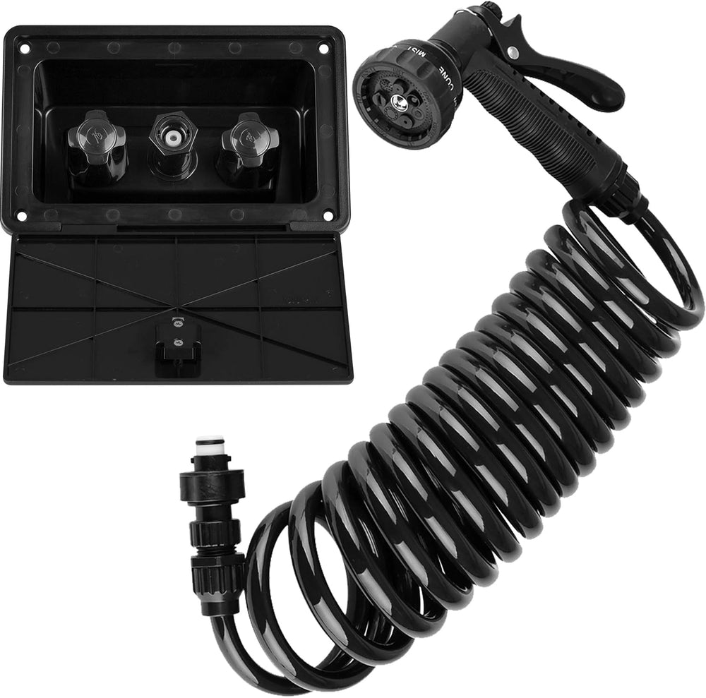 RV EXTERIOR QUICK CONNECT SPRAY BOX KITBLACK