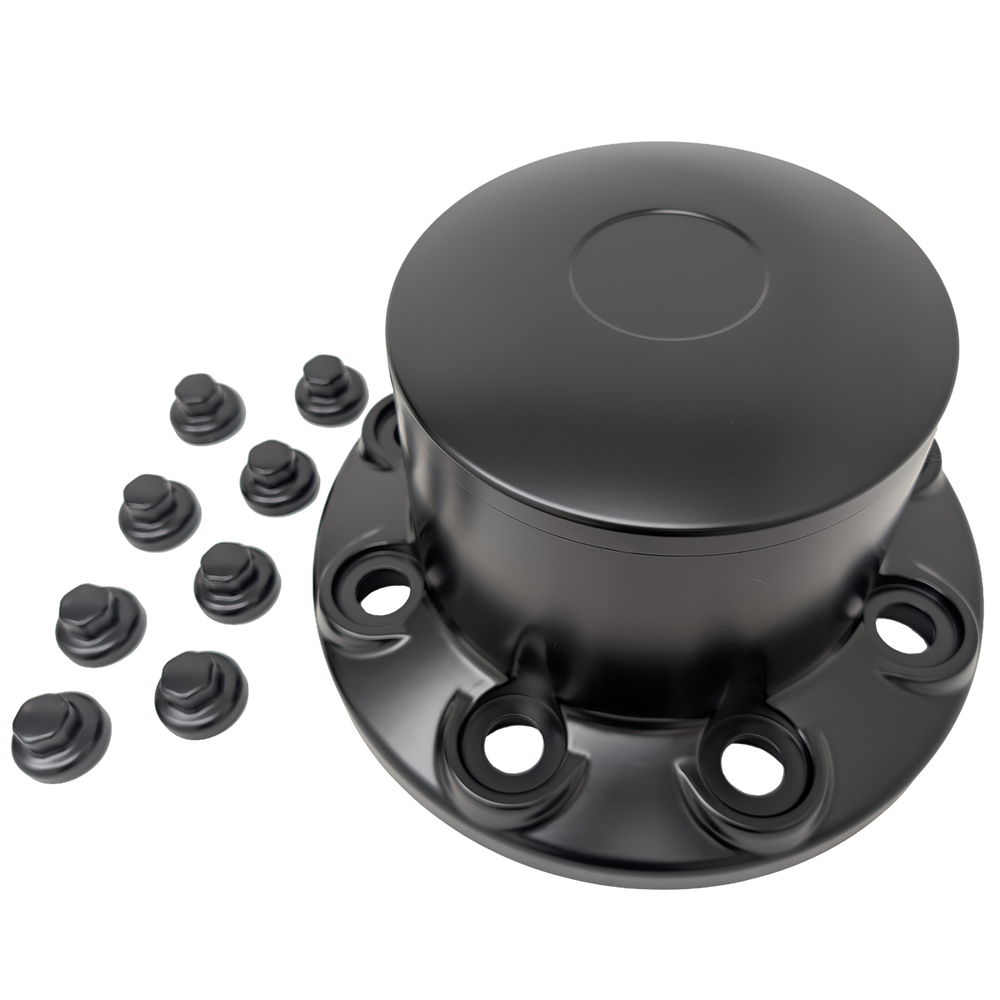 BLACK HUB COVER ABS REAR 19.5 IN 8