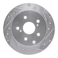R1 Concepts Brake Rotor Drilled and Slotted Silver Fits Lexus HS250h
