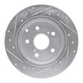 R1 Concepts Brake Rotor Drilled and Slotted Silver Fits Lexus HS250h