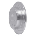 R1 06-18 Lexus HS250H Rear Left Drilled & Slotted Silver Brake Rotor