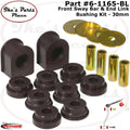 Prothane 99-04 Ford F250 SD 4wd Front Sway Bar Bushings - 30mm - Black