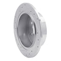 R1 05-09 Subaru Outback Rear Right Drilled & Slotted Silver Brake Rotor